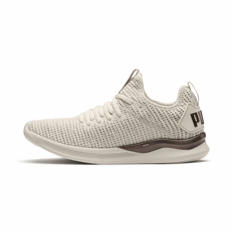 Chaussure Running Puma Ignite Flash Luxe Femme Blanche/Metal Grise Soldes 830SYAEP